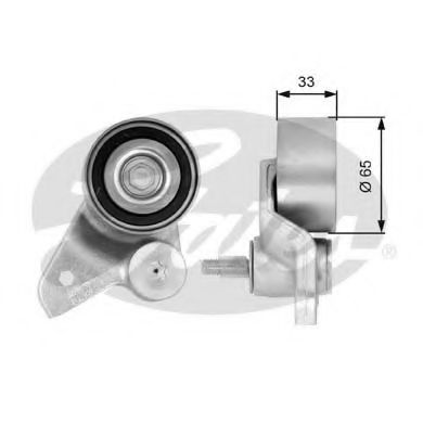 T41086 GATES Ролик ремня ГРМ AUDI A4A6A8 3. натяжной