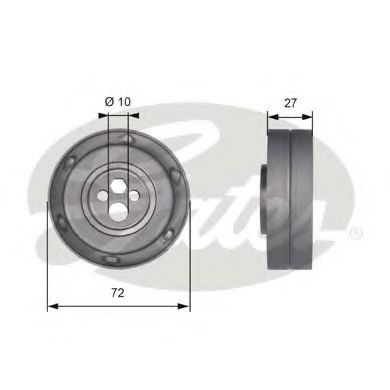 T41216 GATES ролик ремня грм audi 80100a6 2.62.8 90-97