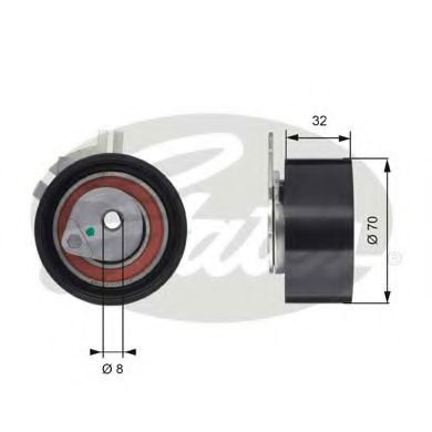 T43117 GATES ролик приводного ремня nissan interstar,primastar,