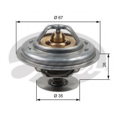 TH13287G1 GATES Термостат с прокладкой AUDI A6 (C4), VW TRANSPORTER IV TH5968.87J