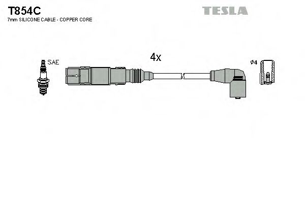 T854C TESLA Провода свечные (компл.)