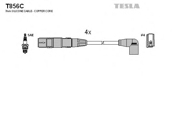 T856C TESLA Провода в/в зажигания