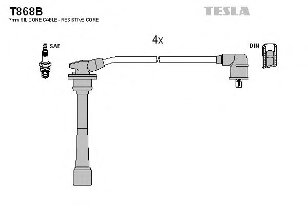T868B TESLA Провода высоковольтные