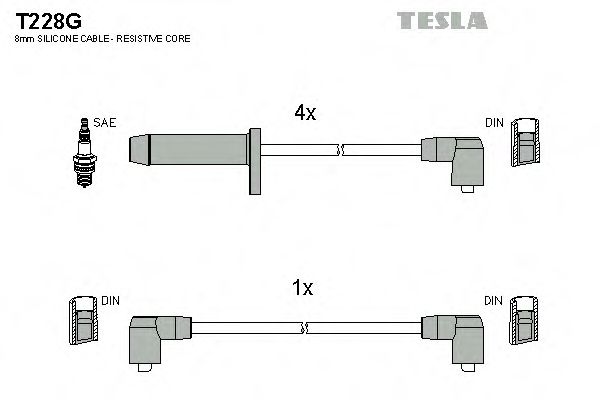 T228G TESLA Вв провод Ford SierraEscort VIEscort VII