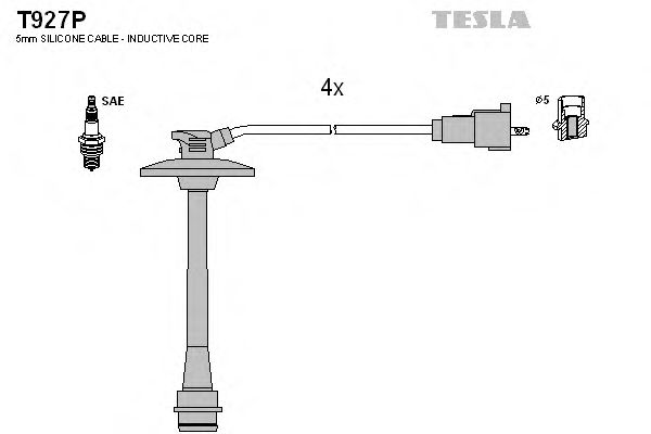 T927P TESLA Провода свечные высоковольтные