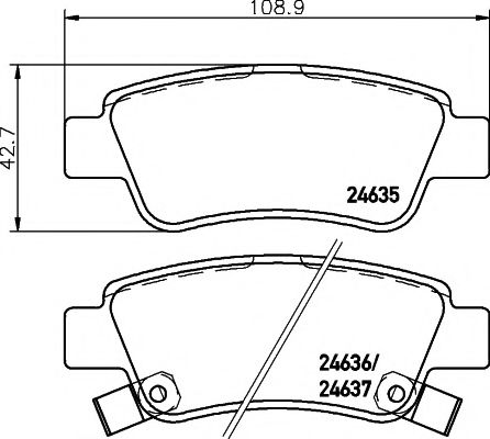 2463501 TEXTAR Колодки тормозные задние