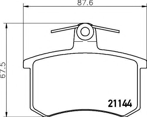 2114401 TEXTAR Тормозные колодки дисковые AUDI 80/100/A4/A6/A8 88- зад.
