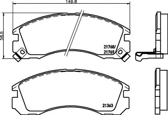 2136301 TEXTAR Колодки торм. пер Galant VI/Lancer VI