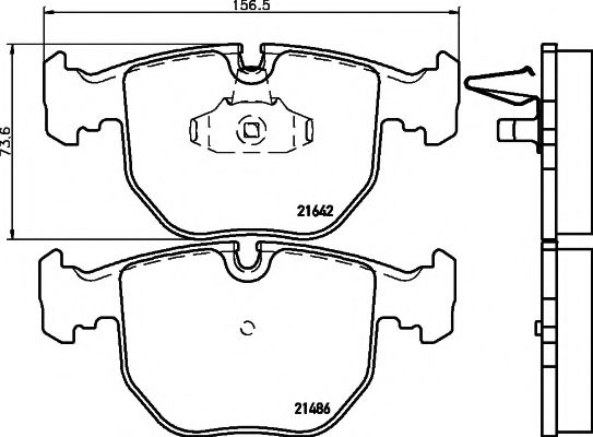 2148602 TEXTAR Колодки торм.пер.BMW E38/ E39