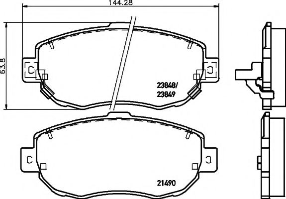 2149001 TEXTAR Колодки торм.пер.IS3 00/GS300 97
