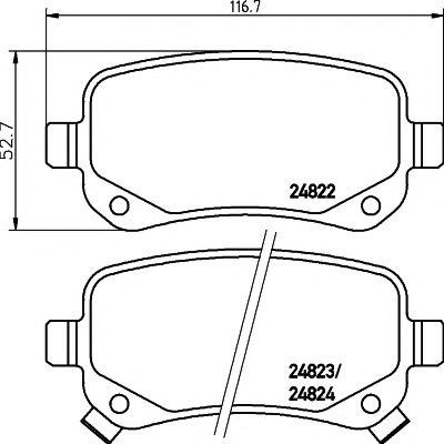2482201 TEXTAR колодки тормозные дисковые задн chrysler: voyager