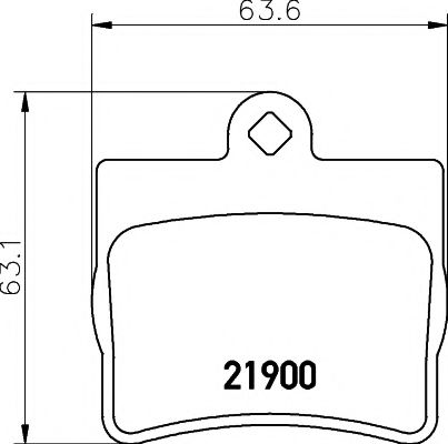 2190003 TEXTAR Колодки торм.зад.MB W202 C180-C280 95-