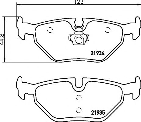 2193402 TEXTAR Колодки торм.зад.BMW E46/E36 316i-328i