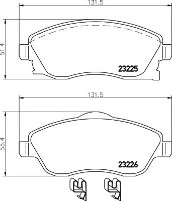 2322501 TEXTAR Колодки передние