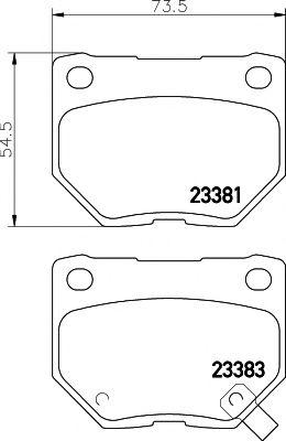 2338102 TEXTAR Колодки пер.subaru impreza