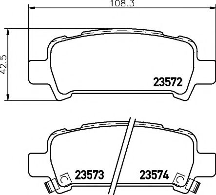 2357202 TEXTAR Колодки задн. SUBARU Forester/Impreza 07