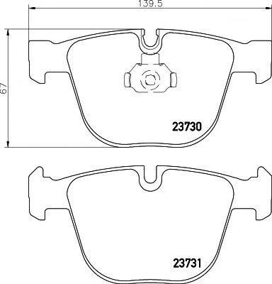 2373001 TEXTAR Колодки торм.зад. BMW E60/E61/E63/E6409/04->