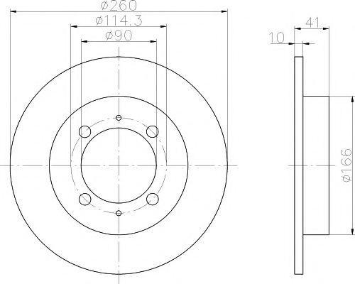 92083003 TEXTAR Диск тормозной задний