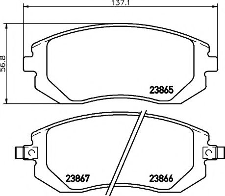 2386501 TEXTAR Колодки торм. пер. Subaru Impeza /98->