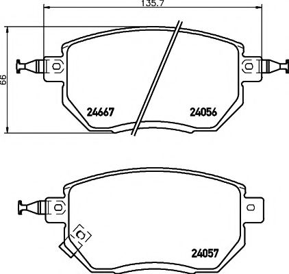 2405601 TEXTAR КОЛОДКИ /П/ NISSAN MURANO / INFINITI