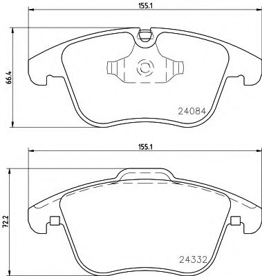 2433201 TEXTAR Колодки перед