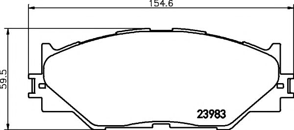 2398301 TEXTAR Колодки торм.пер.Lexus IS 220d,250 05-