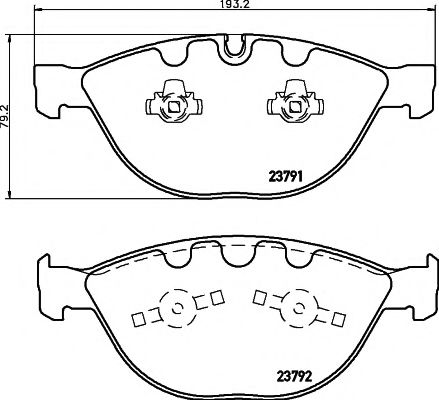 2379101 TEXTAR Колодки тормозные BMW 5(E60) 03- перед.