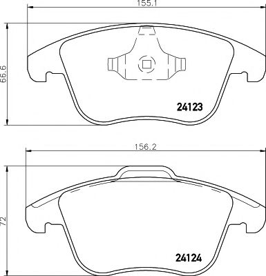 2412301 TEXTAR Колодки тормозные FORD MONDEO 4 07- перед.