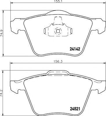 2414201 TEXTAR Тормозные колодки Ford Mondeo iv 07-