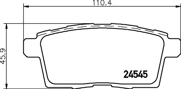 2454501 TEXTAR Колодки тормозные DA CX-7/CX9 07- задн.