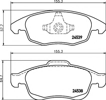 2453801 TEXTAR Колодки тормозные передние