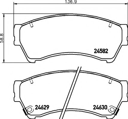 2458202 TEXTAR Колодки тормозные DA 6 07- перед.