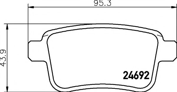 2469201 TEXTAR Колодки торм. renault kangoo 08- задн.к-т