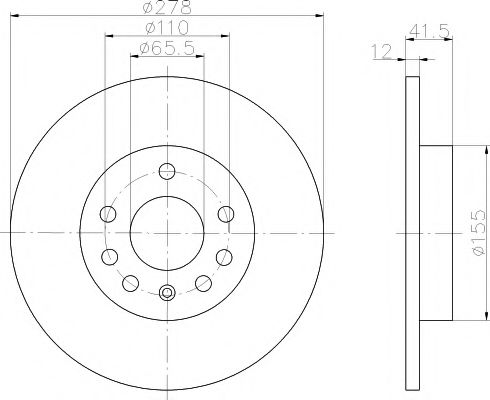 92118503 TEXTAR . OPEL VECTRA C/SAAB 9-3 02> задний. 1 шт (min 2 шт)PRO