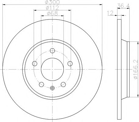 92160103 TEXTAR Диск тормозной AUDI A4/A5/A7/Q5 06- зад.