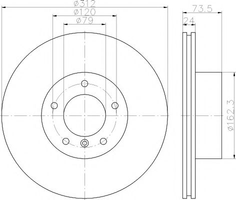 92176105 TEXTAR Диск тормозной BMW3(F30) 11- перед.вент.