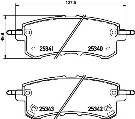 2534001 TEXTAR Колодки тормозные задние дисковые к-кт nissan patrol (y62) (2010>)