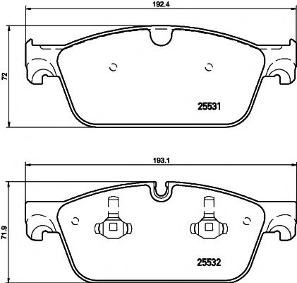 2553101 TEXTAR Колодки тормозные MB W166/X166 12- перед.