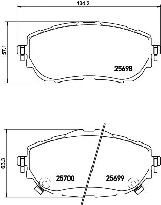 2569801 TEXTAR Колодки передние