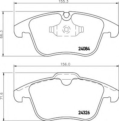 2408401 TEXTAR Колодки тормозные JAGUAR XF/XJ/XK 03- перед.