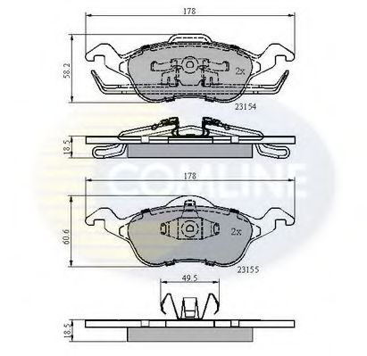 CBP0490 COMLINE тормозные колодки перед ford focus 1.4-2.0i1.8tdci 98-04