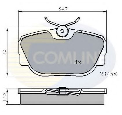 CBP01093 COMLINE Комплект тормозных колодок, дисковый тормоз
