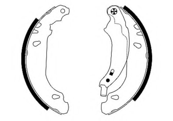 8DB355002261 HELLA PAGID колодки торм.бар.renault loganclio (180x42) торм.система bendix