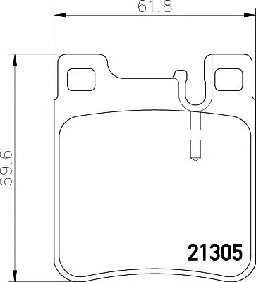8DB355007581 HELLA PAGID колодки тормозные mercedes w202203 amg210140 задние