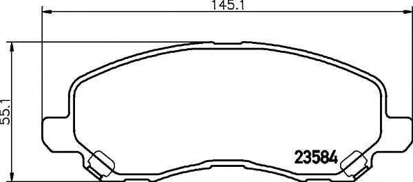 8DB355009671 HELLA PAGID колодки тормозные mitsubishi asxlanceroutlanderdodge caliber передние