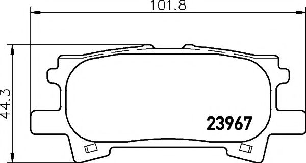 8DB355010621 HELLA PAGID колодки тормозные lexus rx300rx330rx350 03>08rx400h 05>09 задние