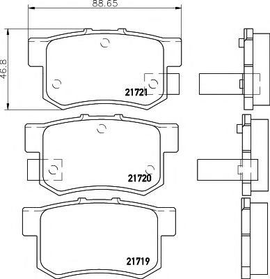 8DB355016451 HELLA PAGID колодки тормозные дисковые