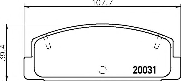 8DB355016761 HELLA PAGID Комплект тормозных колодок, дисковый тормоз