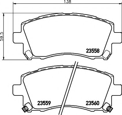 8DB355017291 HELLA PAGID колодки тормозные дисковые
