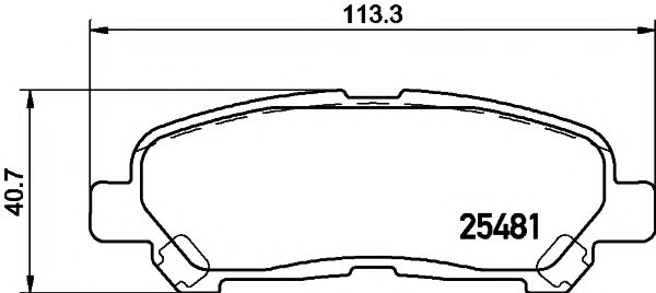 8DB355020131 HELLA PAGID колодки тормозные toyota highlander 07- зад.